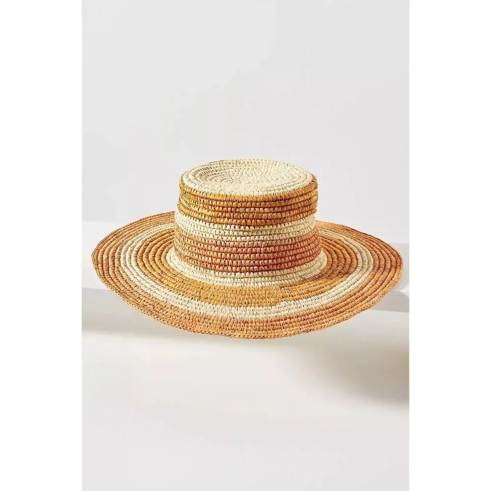 GREENPACHA Canarias Hat in Natural & Yellow Small New Womens Cowboy Western